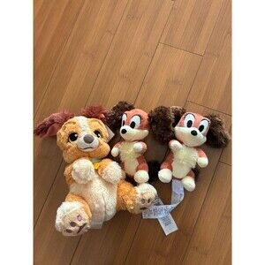Disney Store Lady & The Tramp Fifi Plush Cocker Spaniel Dog Puppy Dog Bundle